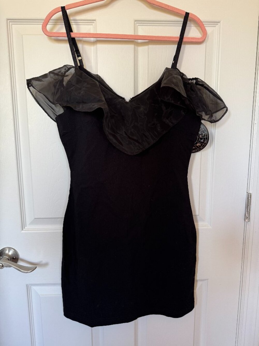 NWT Horoscopez Dolls Kill Ruffle Off The Shoulder Mini Dress Size L